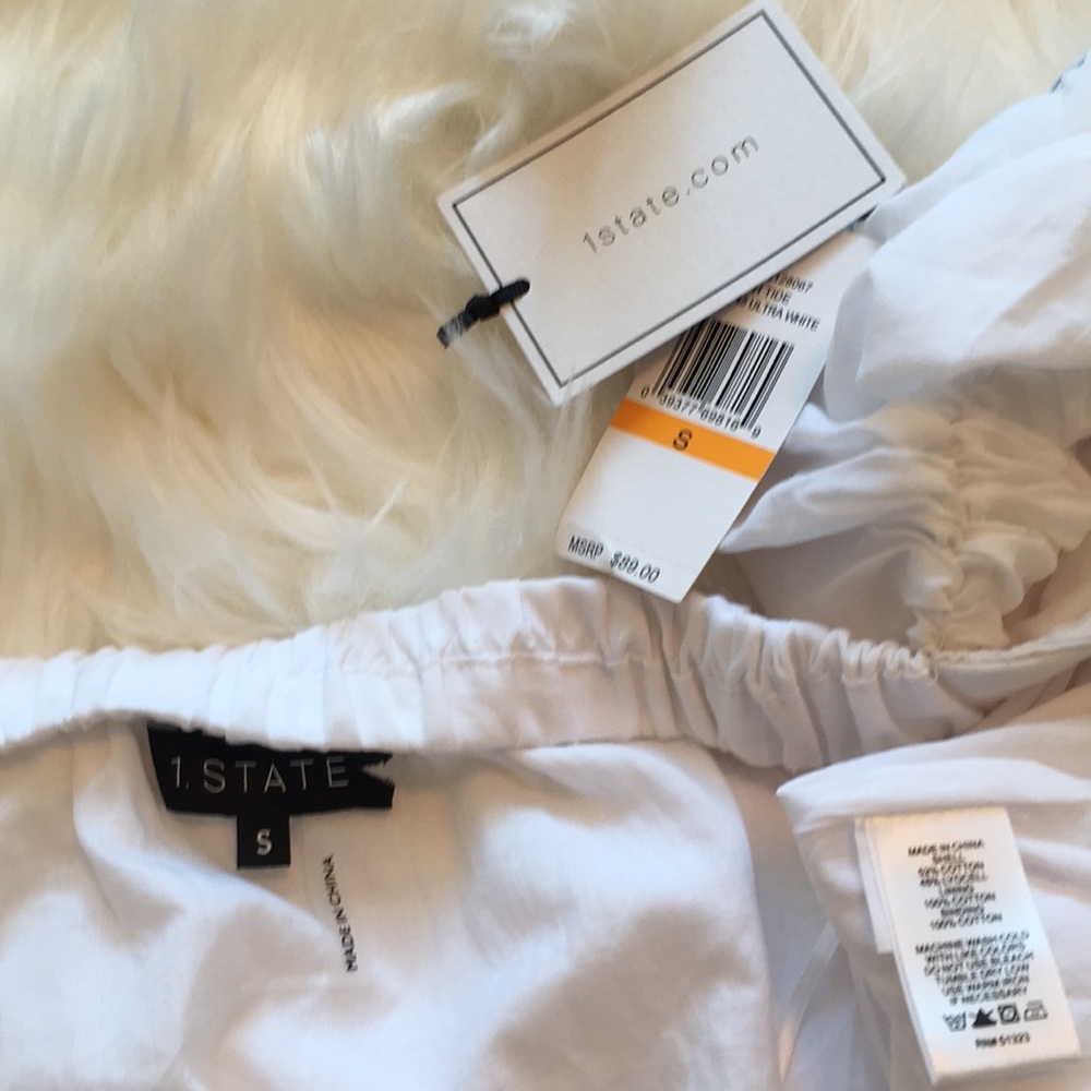 NWT 1. State High Tide Off-Shoulder Ruffle Top - Picture 7 of 7